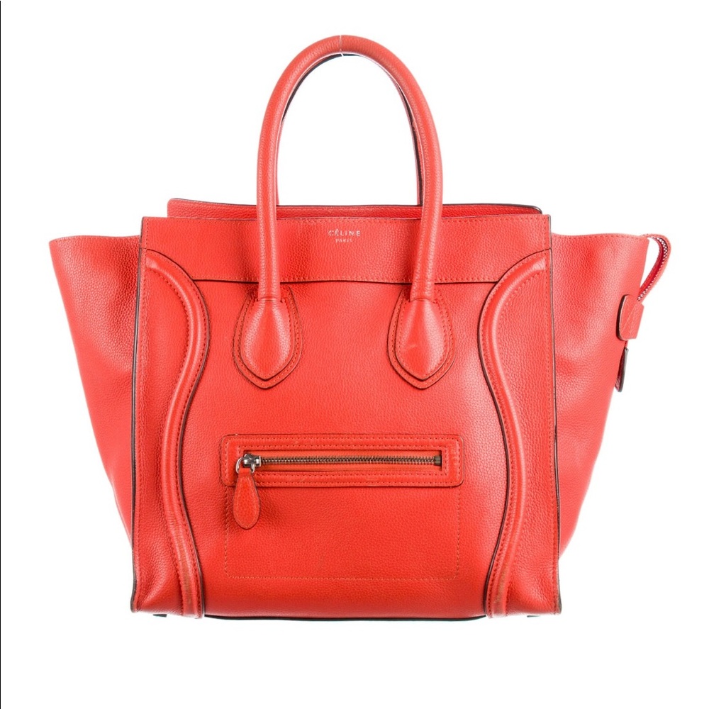 Céline
Luggage Vermillon Red Leather Mini Tote